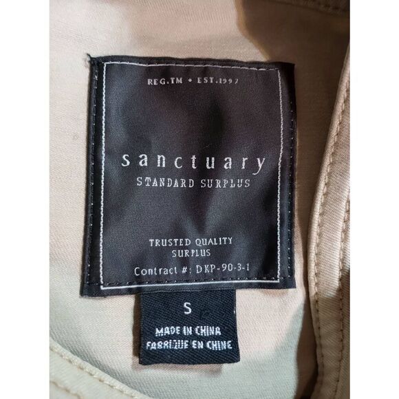 Sanctuary Jacket Ladies Small Tan Chino Light Weight - Picture 5 of 7